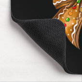 Weihnachtsquadrat 2024 Gingerbread Bow Coquette No Mousepad (Ecke)