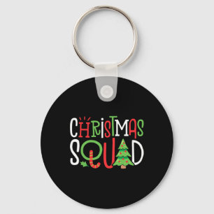 Weihnachtsquadrat Funny Xmas Tree Family Matching Schlüsselanhänger