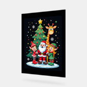 Weihnachtsquadrat Santa Giraffe Elf Dabbing Matchi Acrylschild (Winkel)