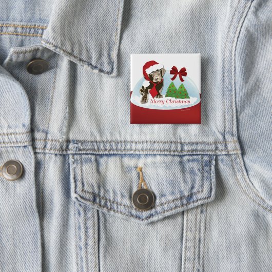 Weihnachtsquadratischer Knopf Button (Beispiel)