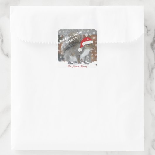 Weihnachtsquirrel Funny Stickers (Tasche)