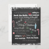 Weihnachtsquotentypografie Feiertagspostkarte (Vorne/Hinten)