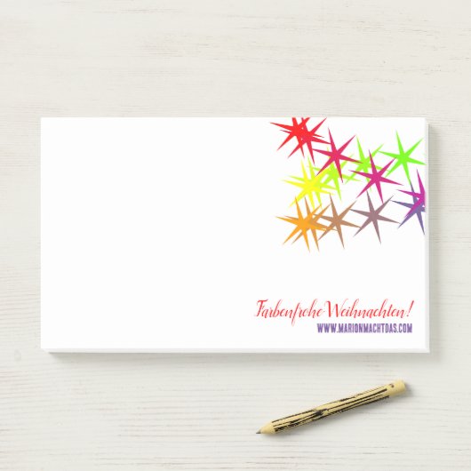 Weihnachtsrabatte Post-it Klebezettel (Auf Schreibtisch)