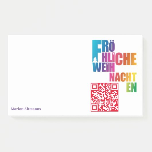 Weihnachtsrabatte Post-it Klebezettel (Vorderseite)