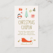 Weihnachtsrabattscoupon Rabattkarte (Vorderseite)