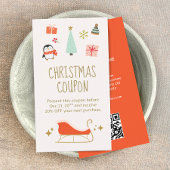 Weihnachtsrabattscoupon Rabattkarte