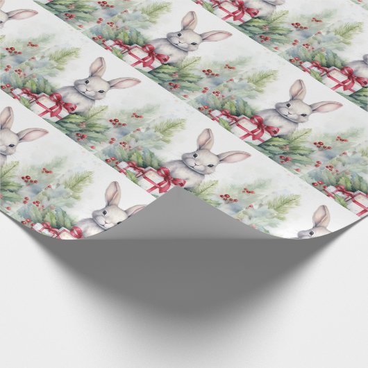 WeihnachtsRabbinerpapier Geschenkpapier (Ecke)