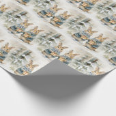 WeihnachtsRabbinerpapier Geschenkpapier (Ecke)