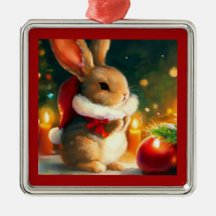 WeihnachtsRabbit 1 Ornament Aus Metall
