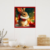 WeihnachtsRabbit 1 Poster (Küche)