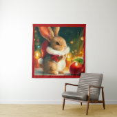 WeihnachtsRabbit 1 Wandteppich (Beispiel)