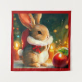 WeihnachtsRabbit 1 Wandteppich (Vorderseite)