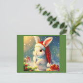 WeihnachtsRabbit 2 Feiertagspostkarte (Stehend Vorderseite)