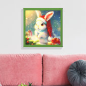WeihnachtsRabbit 2 Leinwanddruck (Insitu (Wohnzimmer))