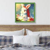 WeihnachtsRabbit 2 Leinwanddruck (Insitu (Schlafzimmer))