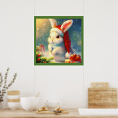 WeihnachtsRabbit 2 Poster (Küche)