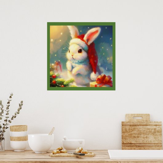 WeihnachtsRabbit 2 Poster (Küche)