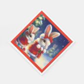 WeihnachtsRabbit 3 Serviette (Ecke)