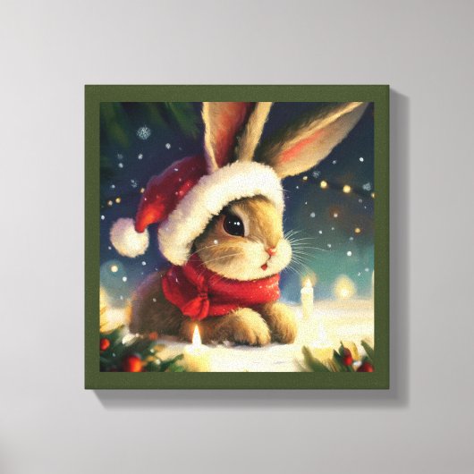 WeihnachtsRabbit 4 Leinwanddruck (Vorderseite)