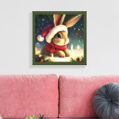 WeihnachtsRabbit 4 Leinwanddruck (Insitu (Wohnzimmer))