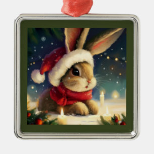 WeihnachtsRabbit 4 Ornament Aus Metall
