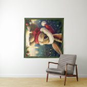 WeihnachtsRabbit 4 Wandteppich (Beispiel (Horizontal))