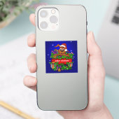WeihnachtsRabbit Aufkleber (Telefon)