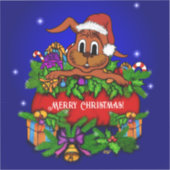 WeihnachtsRabbit Aufkleber (Vorderseite)