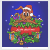 WeihnachtsRabbit Aufkleber (Blatt)