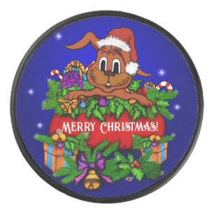 WeihnachtsRabbit Eishockey Puck