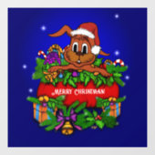 WeihnachtsRabbit Fensteraufkleber (Blatt)