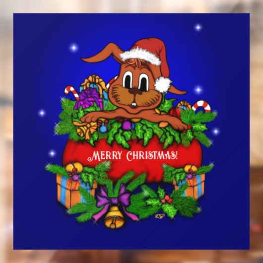 WeihnachtsRabbit Fensteraufkleber (Blatt 2)