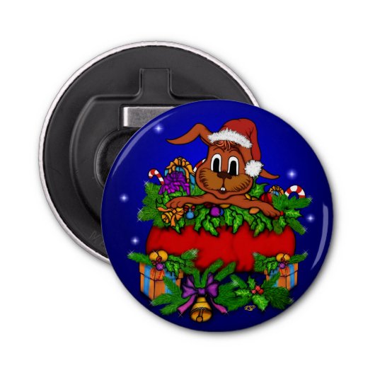 WeihnachtsRabbit Flaschenöffner (Vorderseite)