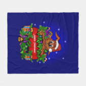 WeihnachtsRabbit Fleecedecke (Vorderseite (Horizontal))