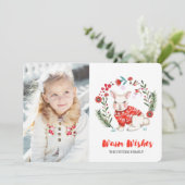 WeihnachtsRabbit | FOTO Einladung (Stehend Vorderseite)