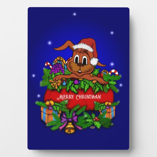 WeihnachtsRabbit Fotoplatte (Vorderseite)