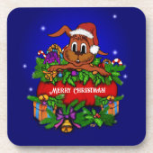 WeihnachtsRabbit Getränkeuntersetzer (Vorderseite)