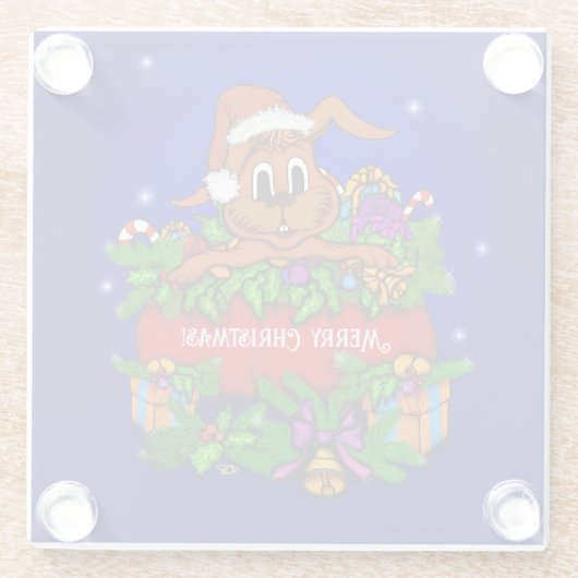 WeihnachtsRabbit Glasuntersetzer (Rückseite)