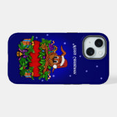 WeihnachtsRabbit iPhone 15 Hülle (Rückseite (Horizontal))