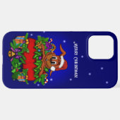 WeihnachtsRabbit iPhone Hülle (Hinten horizontal)