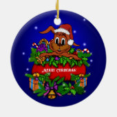 WeihnachtsRabbit Keramik Ornament (Hinten)