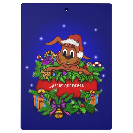 WeihnachtsRabbit Klemmbrett (Rückseite)