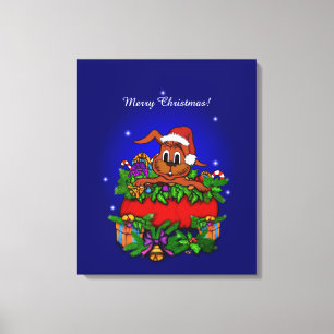 WeihnachtsRabbit Leinwanddruck
