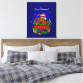WeihnachtsRabbit Leinwanddruck (Insitu (Schlafzimmer))