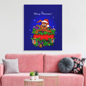 WeihnachtsRabbit Leinwanddruck (Insitu (Wohnzimmer))