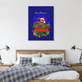 WeihnachtsRabbit Leinwanddruck (Insitu (Schlafzimmer))