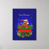 WeihnachtsRabbit Leinwanddruck (Vorderseite)