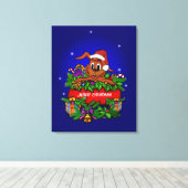 WeihnachtsRabbit Leinwanddruck (Insitu (Holzboden))