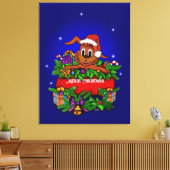 WeihnachtsRabbit Leinwanddruck (Insitu (Wohnzimmer))