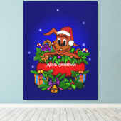WeihnachtsRabbit Leinwanddruck (Insitu (Holzboden))